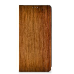 Motorola Edge 40 Pro Book Wallet Case Donker Hout