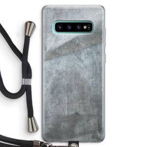 Grey Stone: Samsung Galaxy S10 Plus Transparant Hoesje met koord