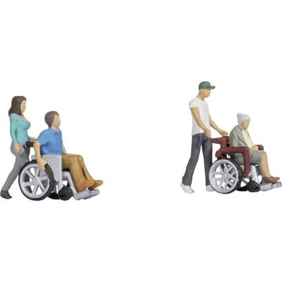NOCH 36552 N Rolstoelgebruikers figuren Geverfd, Staand, Zittend
