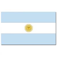Vlag Argentinie - 90 x 150 cm - feestartikelen - Landen thema - supporter - decoratie - met ringen