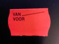 Etiket 2516 fl.rd afn.golf Van Voor 39.6 - 2 stuks