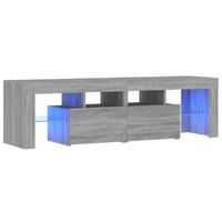 The Living Store TV-meubel - Sonoma eiken - 140x36.5x40 cm - Met RGB LED