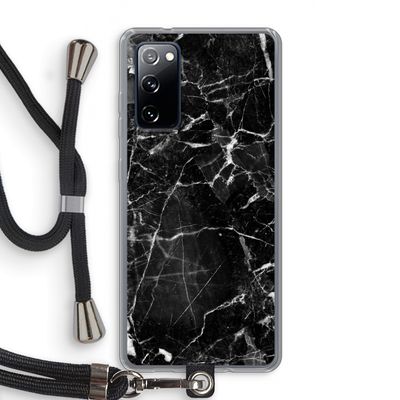 Zwart Marmer 2: Samsung Galaxy S20 FE / S20 FE 5G Transparant Hoesje met koord