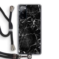 Zwart Marmer 2: Samsung Galaxy S20 FE / S20 FE 5G Transparant Hoesje met koord