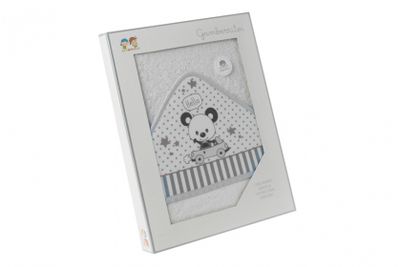 Gamberritos badcape Beertje 100 x 100 cm katoen