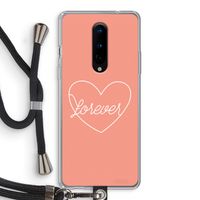 Forever heart: OnePlus 8 Transparant Hoesje met koord