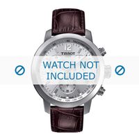 Horlogeband Tissot T055.417.A PRC 200 / T610032785 Croco leder Bruin 19mm