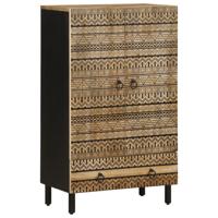 Hoge kast 60x33,5x110 cm massief ruw mangohout