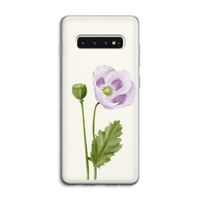 Purple poppy: Samsung Galaxy S10 4G Transparant Hoesje
