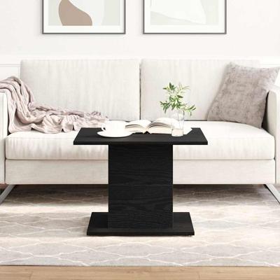 Salontafel Zwart eiken 55.5 x 55.5 x 40 cm Bewerkt hout
