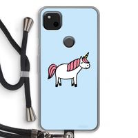 Eenhoorn: Pixel 4a Transparant Hoesje met koord
