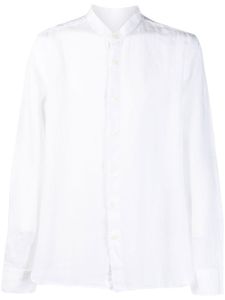 120% Lino chemise en lin à col officier - Blanc