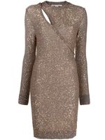 Stella McCartney robe en maille à sequins brodés - Gris - thumbnail