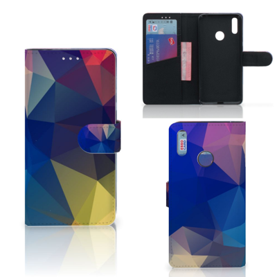 Huawei Y7 (2019) | Book Case | Polygon Dark