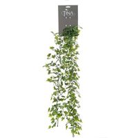Louis Maes kunstplant blaadjes slinger Klimop/hedera - groen/wit - 181 cm - Kunstplanten - thumbnail
