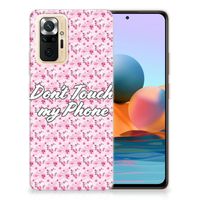 Xiaomi Redmi Note 10 Pro Silicone-hoesje Flowers Pink DTMP - thumbnail
