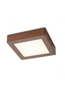 Light depot - LED plafondlamp Ska 17 vierkant - roest - Outlet