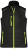 James & Nicholson JN1821 Ladies´ Hybrid Vest - /Black/Neon-Yellow - S