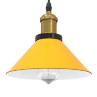 Hanglamp in hoogte verstelbaar E27 22 cm metaal glanzend geel