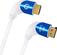 Oehlbach: Ultra high-speed HDMI kabel 90°-stekker - 1M - Wit