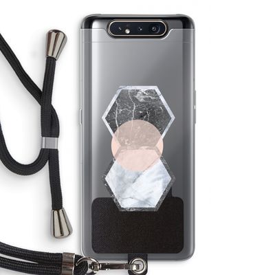 Creatieve toets: Samsung Galaxy A80 Transparant Hoesje met koord