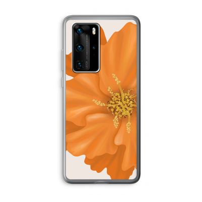 Orange Ellila flower: Huawei P40 Pro Transparant Hoesje