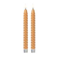 LED dinerkaars twist - taupe - set van 2 - ø2.2x24.5 cm LED dinerkaars twist - taupe - set van 2 - ø2.2x24.5 cm