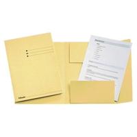 Dossiermap Esselte A4 3 kleppen manilla 275gr geel