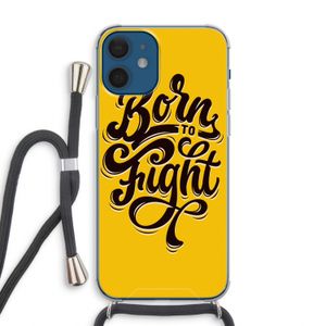 Born to Fight: iPhone 12 Transparant Hoesje met koord