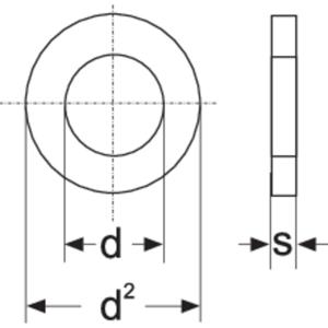 Onderlegring 3.2 mm 7 mm RVS A2 100 stuk(s) TOOLCRAFT A3,2 D125-A2 194694