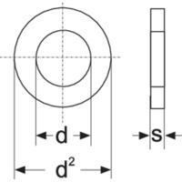 Onderlegring 3.2 mm 7 mm RVS A2 100 stuk(s) TOOLCRAFT A3,2 D125-A2 194694 - thumbnail