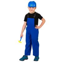 Bouwvakkers verkleedkostuum - overall - blauw - voor kinderen - werkman