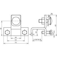 DEHN AK 6.10 KB S KBF18 35 STTZN Overspanningsveilig bevestigingselement 1 stuk(s)