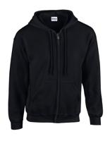Gildan G18600 Heavy Blend™ Adult Full Zip Hooded Sweatshirt - Black - XXL - thumbnail