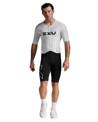 2XU Light Speed React Sleeved Trisuit Black/White heren