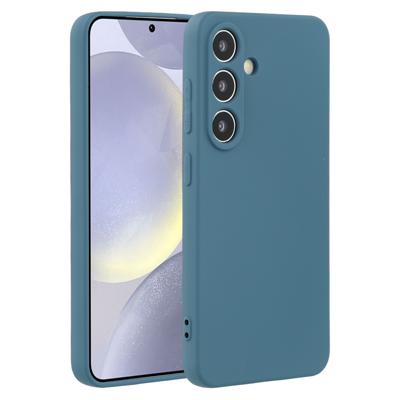 Lunso Samsung Galaxy S25 Plus hoesje - Flexibel siliconen Backcover - Saffier