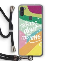 Don't call: Samsung Galaxy A11 Transparant Hoesje met koord