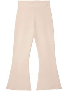 Stella McCartney pantalon évasé en maille fine - Tons neutres