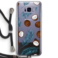 Kokosnoot roze: Samsung Galaxy S8 Plus Transparant Hoesje met koord