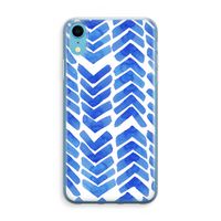 Blauwe pijlen: iPhone XR Transparant Hoesje