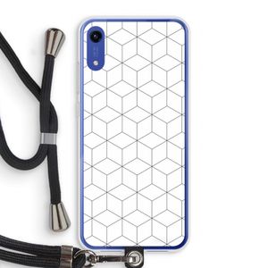 Zwart-witte kubussen: Honor Play 8A Transparant Hoesje met koord