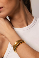 Souvenirs De Pomme armband Vive CUFF15 gold mat