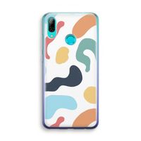 Memphis Shapes Blue: Huawei P Smart (2019) Transparant Hoesje
