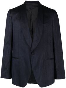 Lardini blazer en soie à simple boutonnage - Bleu