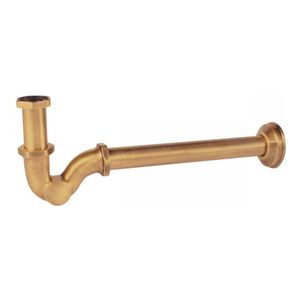 Buissifon Tres Curvo | 5/4" | Standaard | Messing | Rond | 24k Goud mat