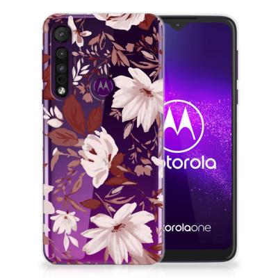 Smartphone hoesje Motorola One Macro Watercolor Flowers