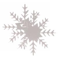 Piepschuim ijskristal vorm - 2x - wit - 30 x 5 cm - hobby/knutselmateriaal - DIY sneeuwvlok