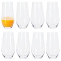 Excellent Houseware Tumbler waterglazen - 8x stuks - 580 ml - grote drinkglazen