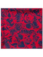 Burberry foulard en soie à roses imprimées - Rouge