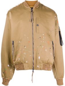 Mostly Heard Rarely Seen veste bomber MA-1 à effet taches de peinture - Marron